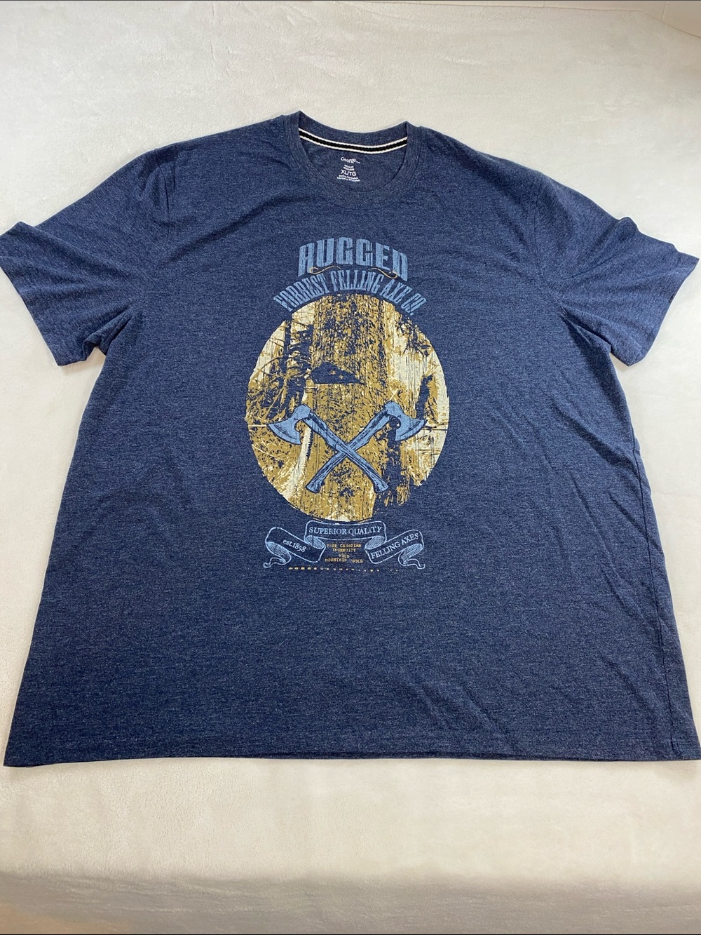 George AXE Navy T Shirt Size XL